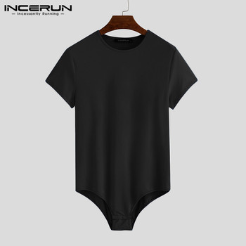 Męska solidna bielizna - INCERUN T-shirt z krótkim rękawem O Neck Fitness S-5XL 7