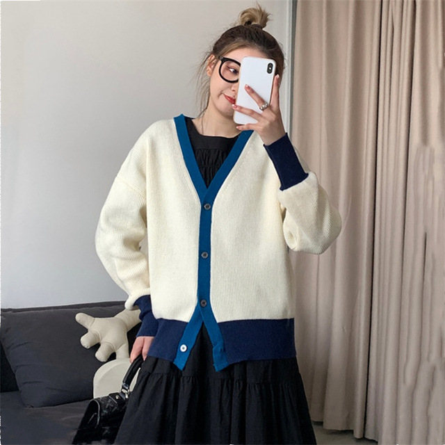 Sweter woskowy damski zimowy 2021 w luźnym stylu - tanie ubrania i akcesoria