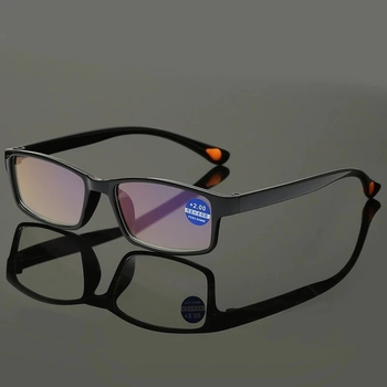 Okulary do czytania Seefly Ultralight blokujące niebieskie światło TR90 dioptria + 1.0 do + 4.0 mężczyźni kobiety