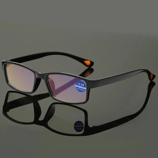 Okulary do czytania Seefly Ultralight blokujące niebieskie światło TR90 dioptria + 1.0 do + 4.0 mężczyźni kobiety - tanie ubrania i akcesoria
