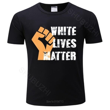 Bawełniana męska koszulka z letnim wzorem sprawa stylu i praw obywatelskich – White Life T-shirt
