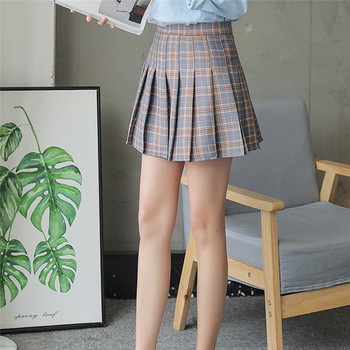 Letnia plisowana spódnica z wysokim stanem dla kobiet w stylu akademickim - krótka Kawaii JK Cosplay Studentka