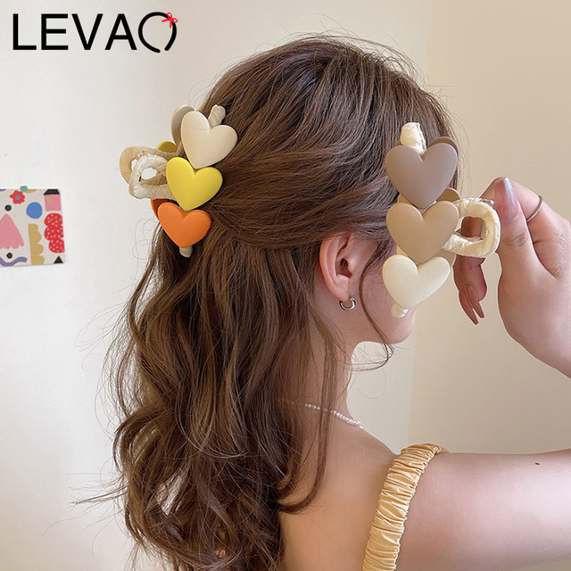 Cukierki LEVAO kolor miłość - koreański klips do włosów moda zima Barrette tiara dla dziewczyn - tanie ubrania i akcesoria