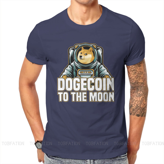Koszulka męska z kryptowalutą Bitcoin Art Dogecoin, wzór Harajuku Punk, wysokiej jakości, luźna, z krótkim rękawem i O-neck - tanie ubrania i akcesoria