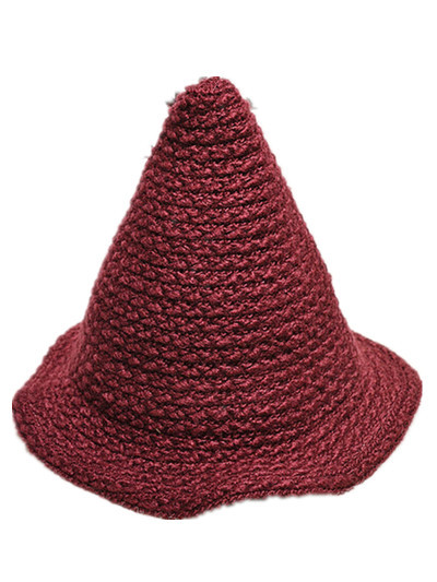 Czapka zimowa BomHCS - ręcznie szydełkowana, zagęszczona, czarownica z dzianiny, składany kapelusz - tanie ubrania i akcesoria