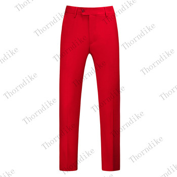 Męskie spodnie garniturowe Thorndike 2020, kolor czerwony, dorywcze, slim fit