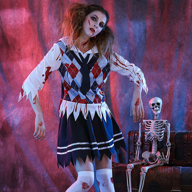Kobiety Sexy kosztium wampir duch zombie Halloween kostium Plus rozmiar, w stylu szkolnym - tanie ubrania i akcesoria