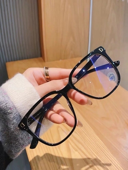Projekt okularów do czytania Unisex - Oversize, kolor niebieski, ochrona oczu, bezpieczeństwo
