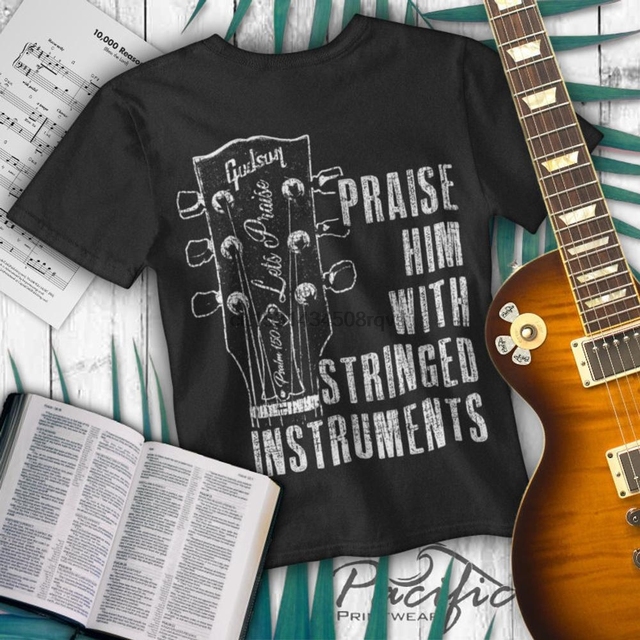 Koszulka męska z grubej bawełny Instrumenty Strunowe Psalm 1504 Unisex - tanie ubrania i akcesoria
