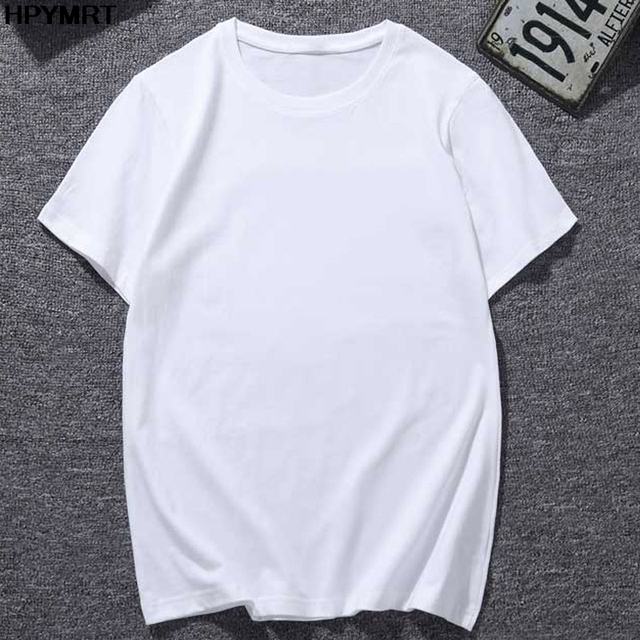 Męska koszulka letnia T-shirt 2020, krótki rękaw, biały, O-neck, moda, fitness, dla mężczyzn - tanie ubrania i akcesoria