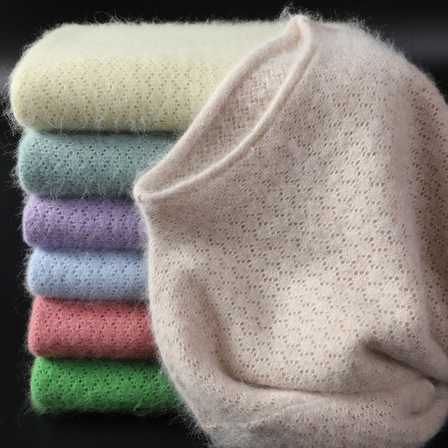 Ciepłe swetry damskie zimowe z naturalnego kaszmiru i norki, wysoka elastyczność, miękki O-neck, podstawowy pulower - tanie ubrania i akcesoria