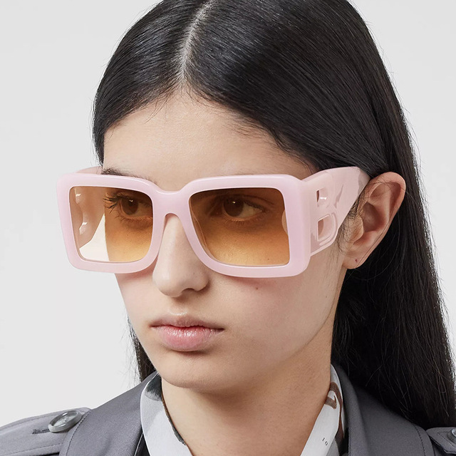 Nowoczesne okulary przeciwsłoneczne w kształcie litery B z dużymi kwadratowymi oprawkami - dla kobiet - tanie ubrania i akcesoria