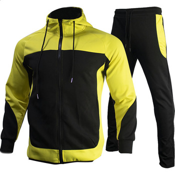 Dres męski wiosenny zestaw garnitur kurtka z joggingowymi spodniami