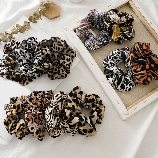 Szyfonowe gumki do włosów Leopard Hairbands 2019 - damskie akcesoria do włosów - tanie ubrania i akcesoria