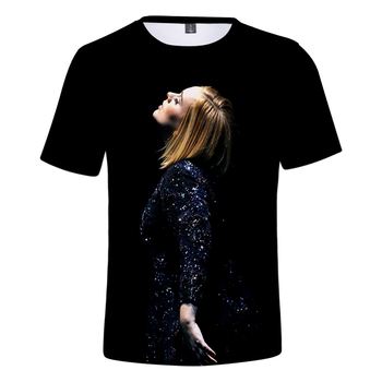 Koszulka męska Adele Adkins 3D Print w stylu Streetwear Kawaii