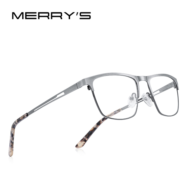 Okulary do czytania MERRYS DESIGN - tytanowe, blokujące niebieskie światło CR-39, dla mężczyzn i kobiet (model: S2281FLH) - tanie ubrania i akcesoria