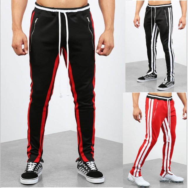 Spodnie joggersy mężczyźni 2021 - czarne, obcisłe, do biegania - tanie ubrania i akcesoria