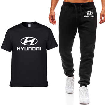 Męska koszulka z krótkim rękawem Hyundai z nadrukiem logo - nowość w kolekcji letnich t-shirtów z wysoką jakością materiału, idealna dla fanów motoryzacji i stylu HipHop