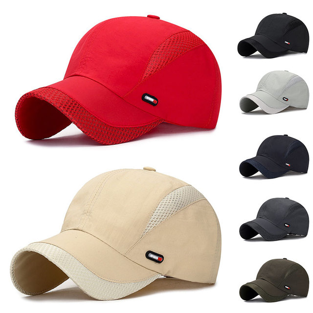 Siatkowa czapka baseballowa z daszkiem - szybkoschnąca, oddychająca, przeciwsłoneczna - idealna na podróże i sport - tanie ubrania i akcesoria