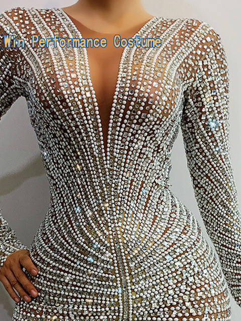 Luksusowa sukienka wieczorowa NudeWoman V-neck 2021 Plus rozmiar, idealna na formalne przyjęcia - tanie ubrania i akcesoria