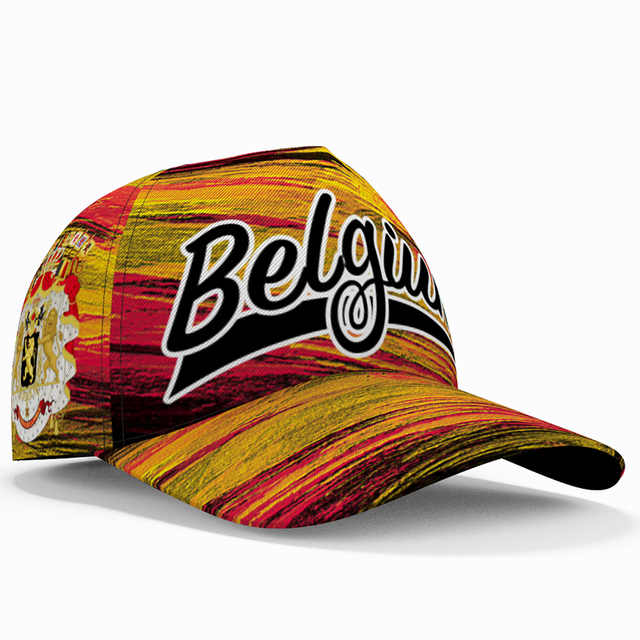 Czapka baseballowa z daszkiem z logo zespołu Belgie Belgia Be Francuska Podróż Belgique Nation Flag Wędkarstwo - tanie ubrania i akcesoria