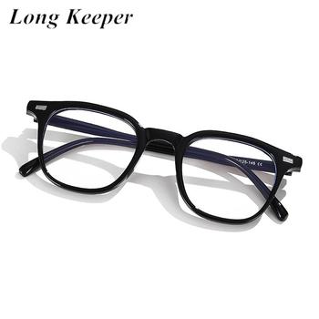 Okulary blokujące niebieskie światło Długi Keeper kobiety w stylu Retro rama moda komputer przezroczysty rama z tworzywa