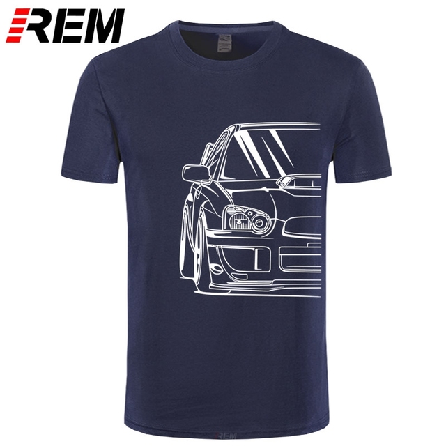 Klasyczna koszulka męska WRX STI JDM TUNER z bawełny 100% - moda japońska dla fanów samochodów - tanie ubrania i akcesoria