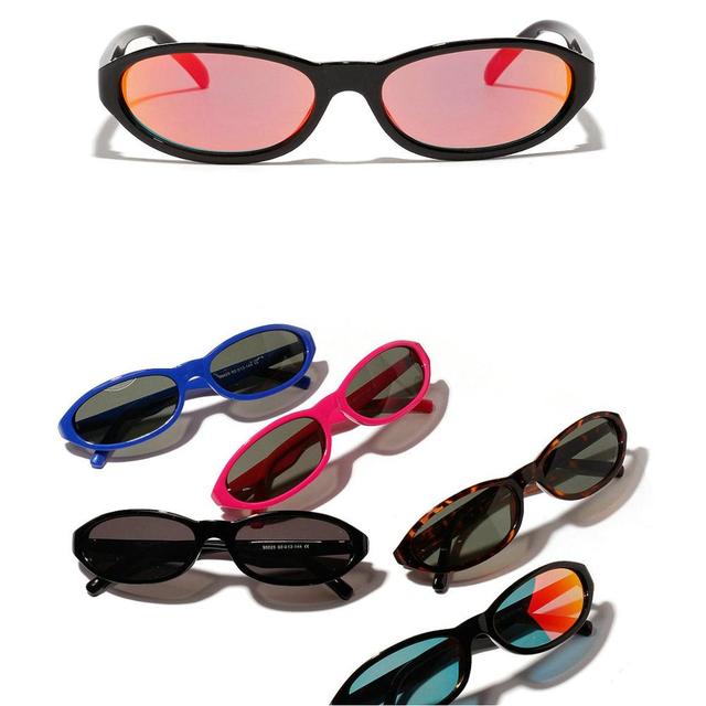 Nowoczesne okulary przeciwsłoneczne vintage 2019 z owalnymi oprawkami i lustrzanymi, kwadratowymi soczewkami UV400 - tanie ubrania i akcesoria