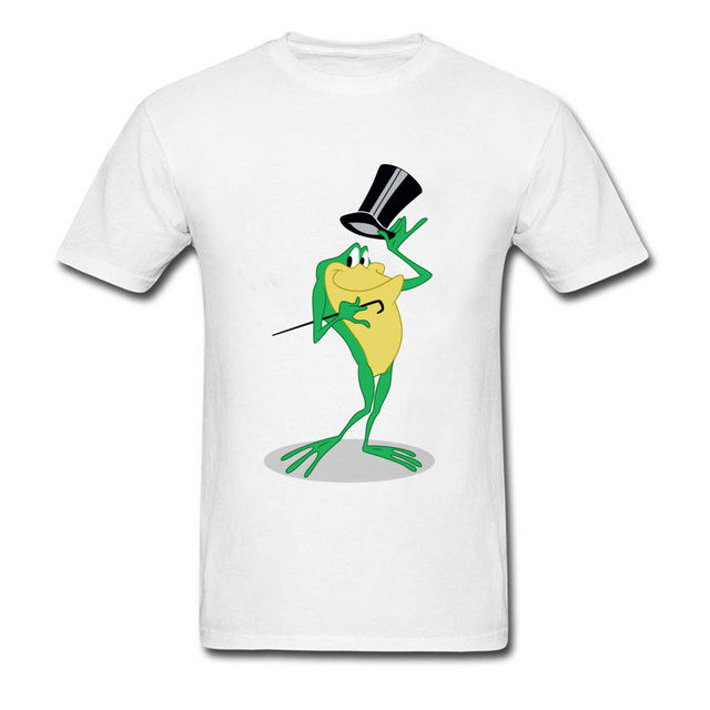 Koszulka męska - Magik pan żaba - bawełniana, żółto-zielono-czarna, zabawna, kreskówka - tanie ubrania i akcesoria