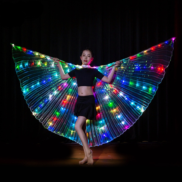 Tancerz dziecięcy - fluorescencyjne skrzydła motyla LED do tańca brzucha - tanie ubrania i akcesoria
