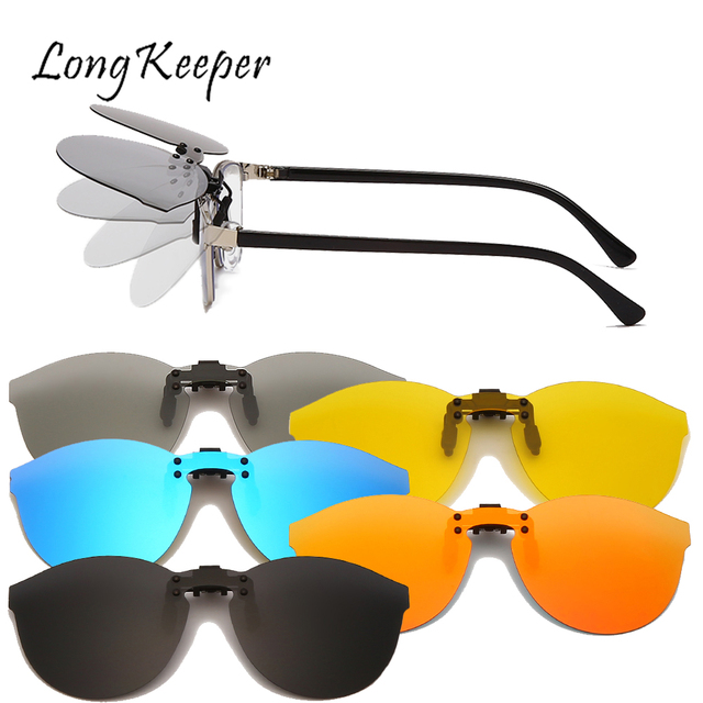 Spolaryzowane okulary przeciwsłoneczne LongKeeper z obiektywem noktowizyjnym oraz fotochromowymi soczewkami UV400 - nakładka kobieta/mężczyzna, idealne okulary sportowe jazdy - tanie ubrania i akcesoria