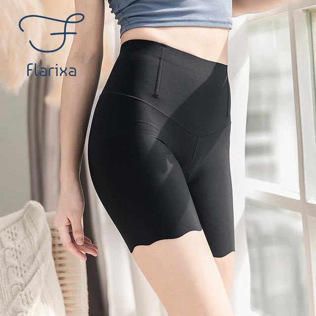 Sprawdzone i wygodne krótkie spodnie Flarixa z wysokim stanem, idealne do modelowania brzucha i zapewnienia bezpieczeństwa - jedwabny jedwab, bezszwowe, nie marszczące się - tanie ubrania i akcesoria