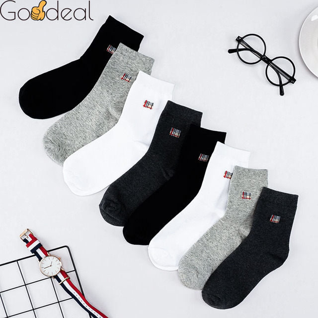 Bawełniane męskie skarpetki Gooddeal Four Seasons - nowy styl, czarne, biznesowe, oddychające, modne, wysokiej jakości z brytyjskim urokiem - tanie ubrania i akcesoria
