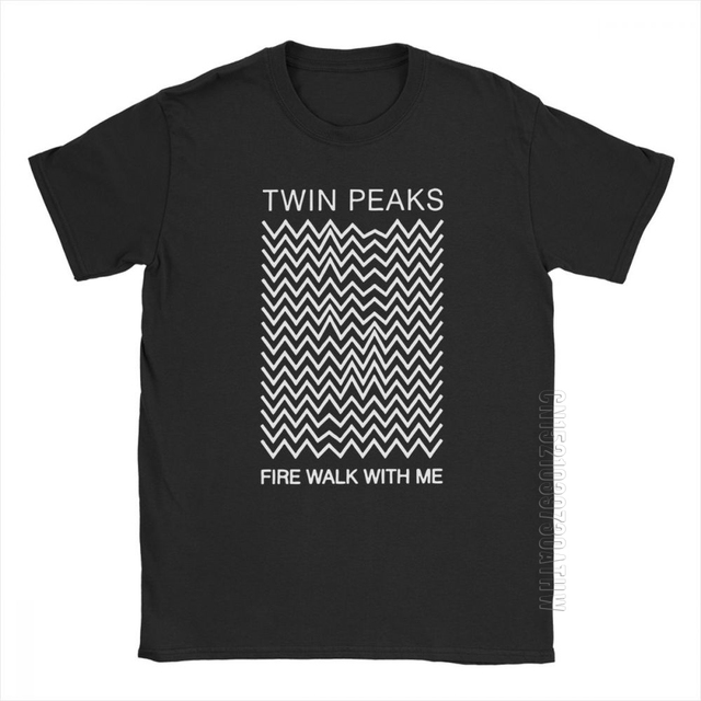 Męska koszulka Twin Peaks Fire Walk Me z krótkim rękawem - stylowy top z oczyszczonej bawełny i dekoltem O Neck - tanie ubrania i akcesoria