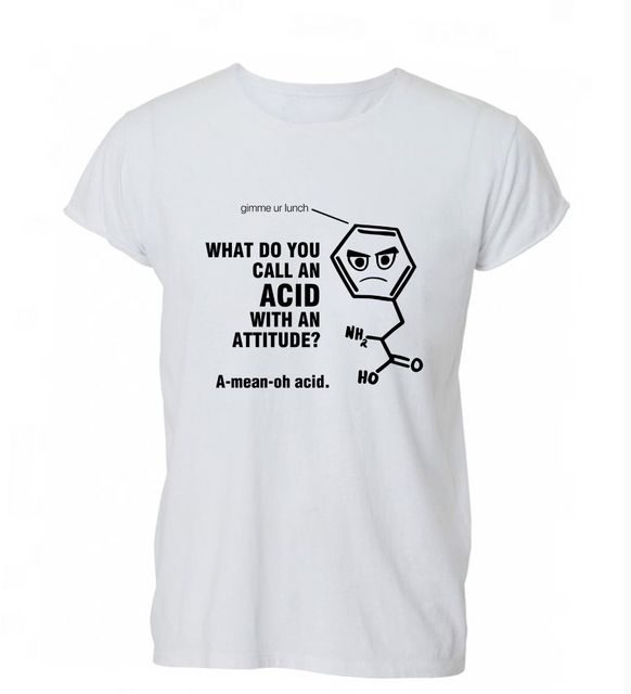 Letnia koszulka męska O-neck z zabawnym motywem chemicznym Hip Hop Tees - tanie ubrania i akcesoria