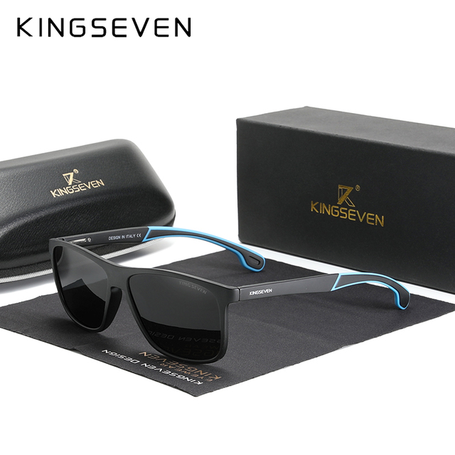 Okulary przeciwsłoneczne męskie Kingseven 2021 z soczewkami polaryzacyjnymi TAC Anti-Burst Cat.3, idealne do jazdy - sportowe Eeywear - tanie ubrania i akcesoria