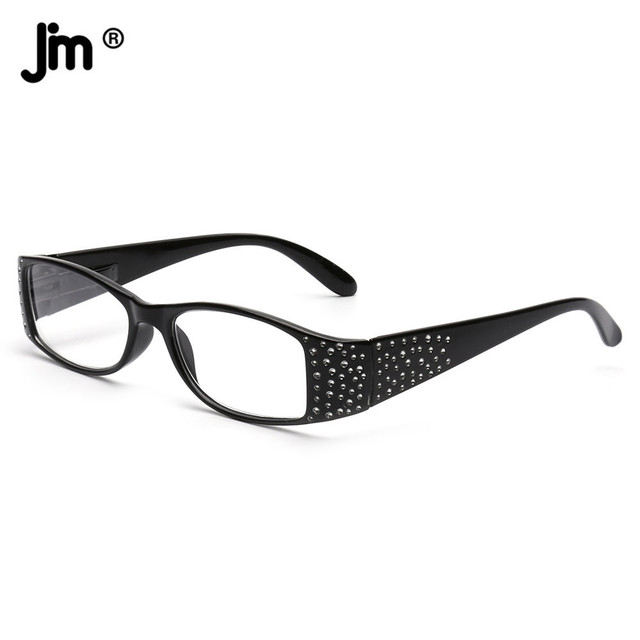 Okulary do czytania JM Vintage kwadratowe, zawias sprężynowy, dla kobiet, lupa dla osób z wadą wzroku Presbyopic, dioptria - tanie ubrania i akcesoria
