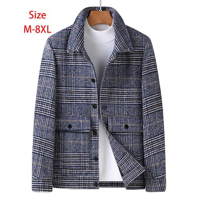 Płaszcz męski M-8XL marki, stylowa marynarka slim, idealna na co dzień w jesienno-wiosennym sezonie - tanie ubrania i akcesoria