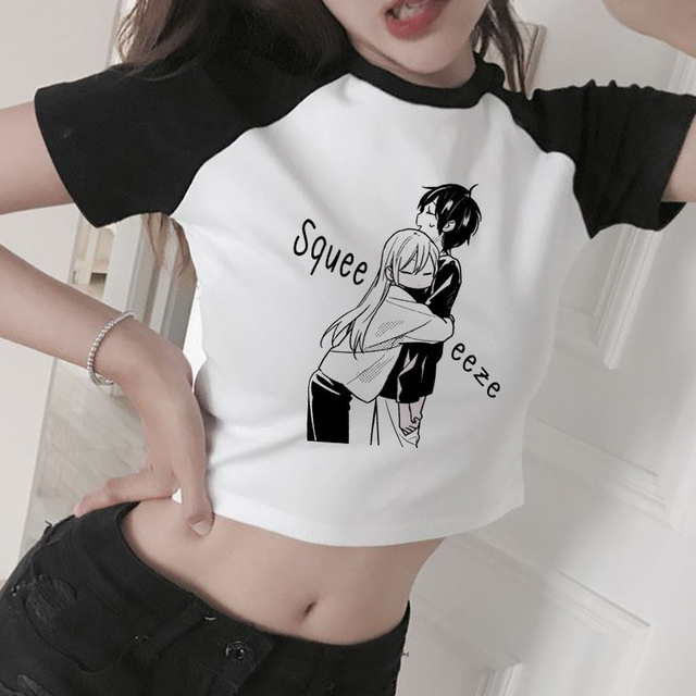 Koszulka damskia z nadrukami z anime Horimiya - modny top na lato 2021 - tanie ubrania i akcesoria