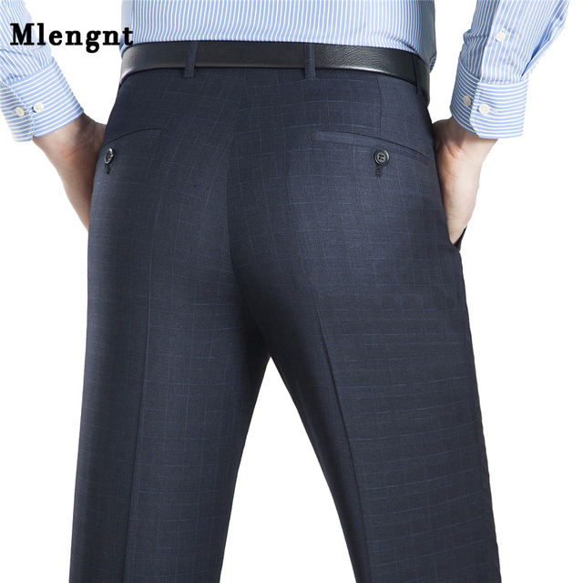 Męskie biznesowe spodnie o prostym kroju, Big Size 29-44, antykradzieżowe i odporne na zmarszczki, luźne, dostępne w 9 kolorach - tanie ubrania i akcesoria