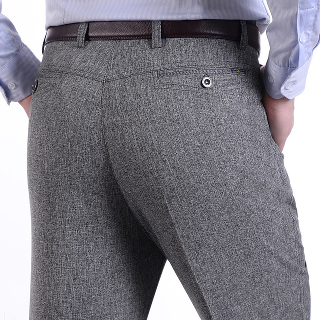 Spodnie męskie MRMT 2022 w średnim wieku, luźne, cienkie, proste, wysokiej talii - tanie ubrania i akcesoria