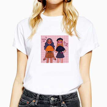 T-shirty damskie z letnią modą: kreatywne estetyczne koszulki z nadrukami 2020 w stylu Harajuku Ullzang i Streetwear Feminina