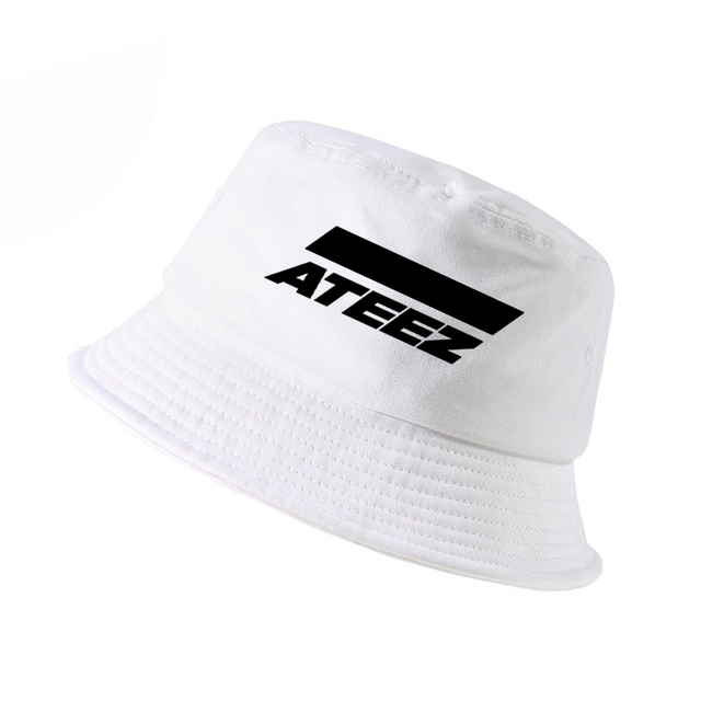 Panama ATEEZ - Kapelusz Wiadro z Logo Grupy K-pop ATEEZ dla Nastolatków - tanie ubrania i akcesoria