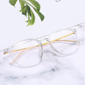 Okulary z czystego tytanu w przezroczystych ramkach dla mężczyzn i kobiet - lekkie TR ramki w stylu kotiego oka