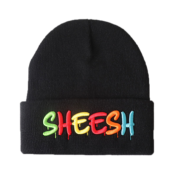 Czapka zimowa Sheesh 100% bawełna, ciepła Hip Hop Skullies Beanie Unisex na co dzień