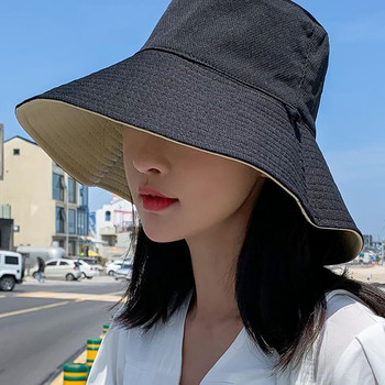 Dwustronny kapelusz rybaka – wiosna/lato, anty-ultrafioletowy, duże rondo, japońska wersja kapelusza przeciwsłonecznego Panamka
