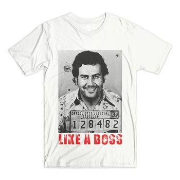 100% bawełniana koszulka męska Pablo Escobar T Mugshot Narcos Streetwear