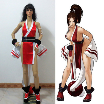 Karnawałowe kostiumy z gry: KOF - Mai Shiranui w czerwonym seksownym kimono