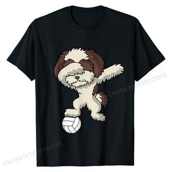 Koszulka Shih Tzu Dabbing Dog - Unikalna, bawełniana koszulka męska z motywem siatkówki