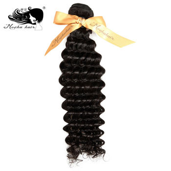 Warkocze Mocha Hair - Głęboka fala brazylijska Remy z naturalnym kolorem włosów, długość od 12 do 28 cali